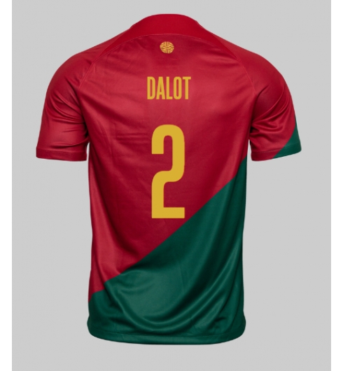 Strój piłkarski Portugalia Diogo Dalot #2 Koszulka Podstawowej MŚ 2022 Krótki Rękaw