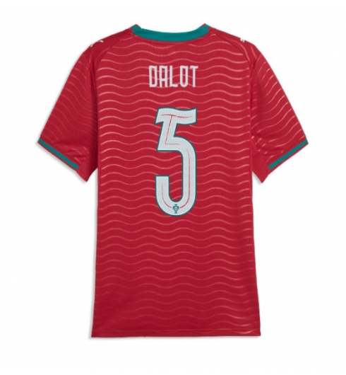 Strój piłkarski Portugalia Diogo Dalot #5 Koszulka Podstawowej damskie MŚ 2026 Krótki Rękaw Strój piłkarski Portugalia Diogo Dalot #5 Koszulka Podstawowej damskie MŚ 2026 Krótki Rękaw