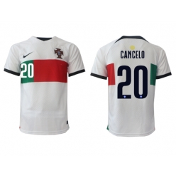 Strój piłkarski Portugalia Joao Cancelo #20 Koszulka Wyjazdowej MŚ 2022 Krótki Rękaw