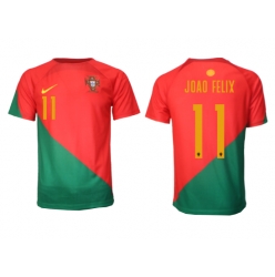 Strój piłkarski Portugalia Joao Felix #11 Koszulka Podstawowej MŚ 2022 Krótki Rękaw