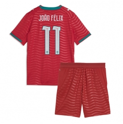 Strój piłkarski Portugalia Joao Felix #11 Koszulka Podstawowej dziecięce MŚ 2026 Krótki Rękaw (+ Krótkie spodenki)