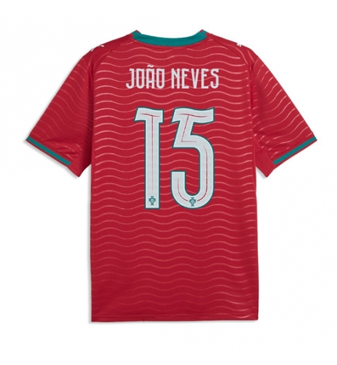 Strój piłkarski Portugalia Joao Neves #15 Koszulka Podstawowej MŚ 2026 Krótki Rękaw Strój piłkarski Portugalia Joao Neves #15 Koszulka Podstawowej MŚ 2026 Krótki Rękaw