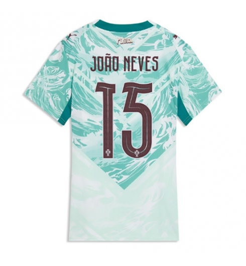 Strój piłkarski Portugalia Joao Neves #15 Koszulka Wyjazdowej damskie MŚ 2026 Krótki Rękaw Strój piłkarski Portugalia Joao Neves #15 Koszulka Wyjazdowej damskie MŚ 2026 Krótki Rękaw