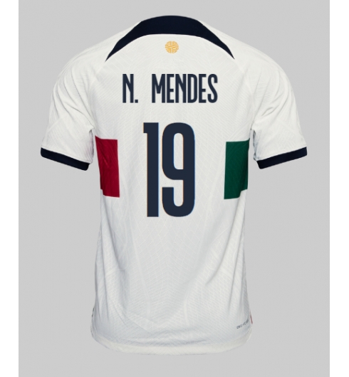 Strój piłkarski Portugalia Nuno Mendes #19 Koszulka Wyjazdowej MŚ 2022 Krótki Rękaw
