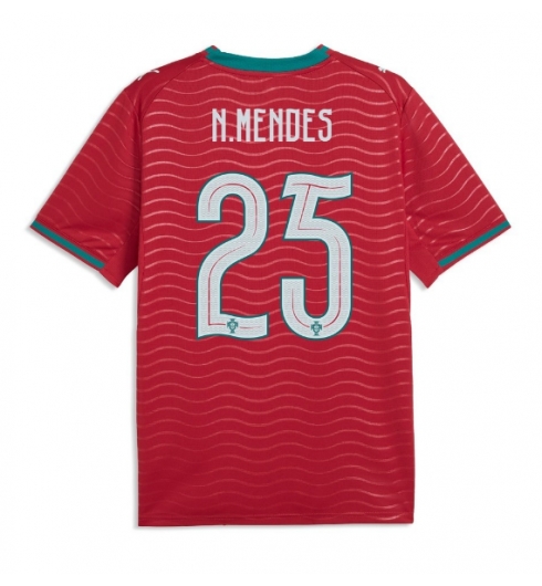 Strój piłkarski Portugalia Nuno Mendes #25 Koszulka Podstawowej MŚ 2026 Krótki Rękaw Strój piłkarski Portugalia Nuno Mendes #25 Koszulka Podstawowej MŚ 2026 Krótki Rękaw