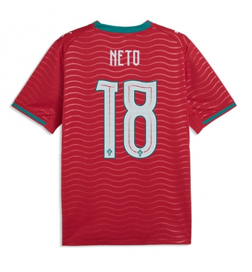 Strój piłkarski Portugalia Pedro Neto #18 Koszulka Podstawowej MŚ 2026 Krótki Rękaw Strój piłkarski Portugalia Pedro Neto #18 Koszulka Podstawowej MŚ 2026 Krótki Rękaw