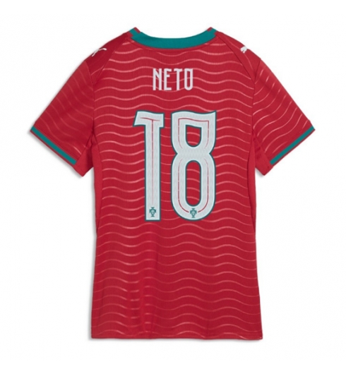 Strój piłkarski Portugalia Pedro Neto #18 Koszulka Podstawowej damskie MŚ 2026 Krótki Rękaw Strój piłkarski Portugalia Pedro Neto #18 Koszulka Podstawowej damskie MŚ 2026 Krótki Rękaw