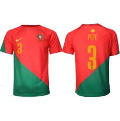 Strój piłkarski Portugalia Pepe #3 Koszulka Podstawowej MŚ 2022 Krótki Rękaw