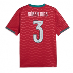 Strój piłkarski Portugalia Ruben Dias #3 Koszulka Podstawowej MŚ 2026 Krótki Rękaw