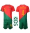Strój piłkarski Portugalia Ruben Dias #4 Koszulka Podstawowej dziecięce MŚ 2022 Krótki Rękaw (+ Krótkie spodenki)