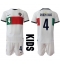 Strój piłkarski Portugalia Ruben Dias #4 Koszulka Wyjazdowej dziecięce MŚ 2022 Krótki Rękaw (+ Krótkie spodenki)