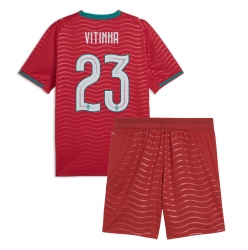 Strój piłkarski Portugalia Vitinha #23 Koszulka Podstawowej dziecięce MŚ 2026 Krótki Rękaw (+ Krótkie spodenki)
