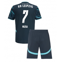Strój piłkarski RB Leipzig Antonio Nusa #7 Koszulka Trzeciej dziecięce 2024-25 Krótki Rękaw (+ Krótkie spodenki)