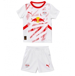 Strój piłkarski RB Leipzig Koszulka Podstawowej dziecięce 2024-25 Krótki Rękaw (+ Krótkie spodenki)