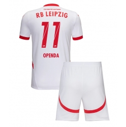 Strój piłkarski RB Leipzig Lois Openda #11 Koszulka Podstawowej dziecięce 2024-25 Krótki Rękaw (+ Krótkie spodenki)