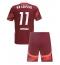 Strój piłkarski RB Leipzig Lois Openda #11 Koszulka Wyjazdowej dziecięce 2024-25 Krótki Rękaw (+ Krótkie spodenki)
