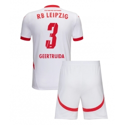 Strój piłkarski RB Leipzig Lutsharel Geertruida #3 Koszulka Podstawowej dziecięce 2024-25 Krótki Rękaw (+ Krótkie spodenki)