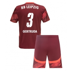 Strój piłkarski RB Leipzig Lutsharel Geertruida #3 Koszulka Wyjazdowej dziecięce 2024-25 Krótki Rękaw (+ Krótkie spodenki)