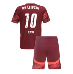 Strój piłkarski RB Leipzig Xavi Simons #10 Koszulka Wyjazdowej dziecięce 2024-25 Krótki Rękaw (+ Krótkie spodenki)