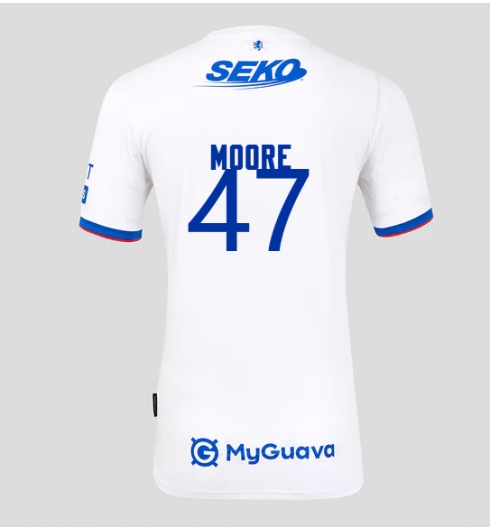 Strój piłkarski Rangers Mikey Moore #47 Koszulka Wyjazdowej 2025-26 Krótki Rękaw Strój piłkarski Rangers Mikey Moore #47 Koszulka Wyjazdowej 2025-26 Krótki Rękaw