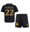Strój piłkarski Real Madrid Antonio Rudiger #22 Koszulka Trzeciej dziecięce 2023-24 Krótki Rękaw (+ Krótkie spodenki)
