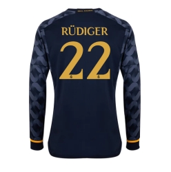 Strój piłkarski Real Madrid Antonio Rudiger #22 Koszulka Wyjazdowej 2023-24 Długi Rękaw