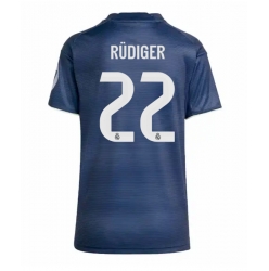 Strój piłkarski Real Madrid Antonio Rudiger #22 Koszulka Wyjazdowej damskie 2025-26 Krótki Rękaw