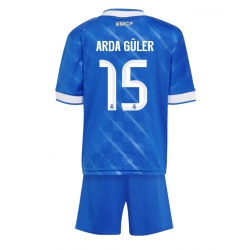 Strój piłkarski Real Madrid Arda Guler #15 Koszulka Trzeciej dziecięce 2025-26 Krótki Rękaw (+ Krótkie spodenki)