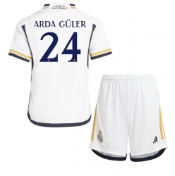 Strój piłkarski Real Madrid Arda Guler #24 Koszulka Podstawowej dziecięce 2023-24 Krótki Rękaw (+ Krótkie spodenki)