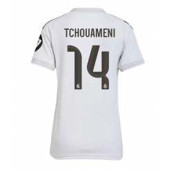 Strój piłkarski Real Madrid Aurelien Tchouameni #14 Koszulka Podstawowej damskie 2025-26 Krótki Rękaw