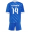 Strój piłkarski Real Madrid Aurelien Tchouameni #14 Koszulka Trzeciej dziecięce 2025-26 Krótki Rękaw (+ Krótkie spodenki)