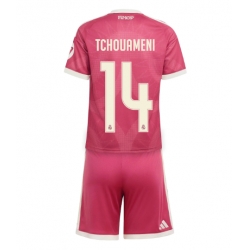 Strój piłkarski Real Madrid Aurelien Tchouameni #14 Koszulka Trzeciej dziecięce 2026-27 Krótki Rękaw (+ Krótkie spodenki)