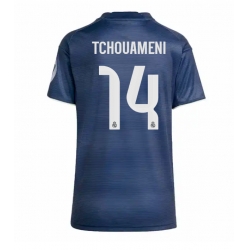 Strój piłkarski Real Madrid Aurelien Tchouameni #14 Koszulka Wyjazdowej damskie 2025-26 Krótki Rękaw