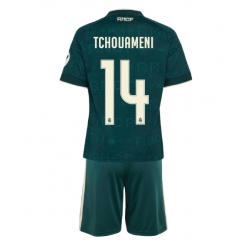 Strój piłkarski Real Madrid Aurelien Tchouameni #14 Koszulka Wyjazdowej dziecięce 2026-27 Krótki Rękaw (+ Krótkie spodenki)
