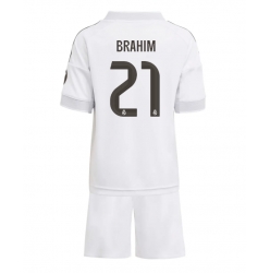 Strój piłkarski Real Madrid Brahim Diaz #21 Koszulka Podstawowej dziecięce 2025-26 Krótki Rękaw (+ Krótkie spodenki)