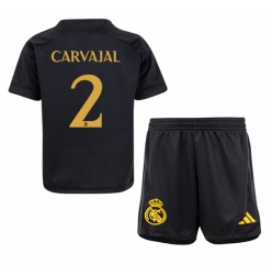 Strój piłkarski Real Madrid Daniel Carvajal #2 Koszulka Trzeciej dziecięce 2023-24 Krótki Rękaw (+ Krótkie spodenki)