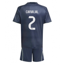 Strój piłkarski Real Madrid Daniel Carvajal #2 Koszulka Wyjazdowej dziecięce 2025-26 Krótki Rękaw (+ Krótkie spodenki)