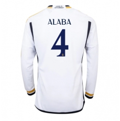 Strój piłkarski Real Madrid David Alaba #4 Koszulka Podstawowej 2023-24 Długi Rękaw