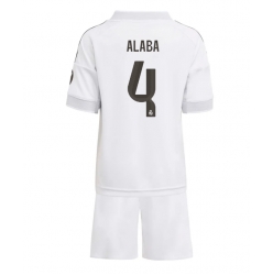 Strój piłkarski Real Madrid David Alaba #4 Koszulka Podstawowej dziecięce 2025-26 Krótki Rękaw (+ Krótkie spodenki)