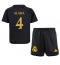 Strój piłkarski Real Madrid David Alaba #4 Koszulka Trzeciej dziecięce 2023-24 Krótki Rękaw (+ Krótkie spodenki)