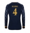 Strój piłkarski Real Madrid David Alaba #4 Koszulka Wyjazdowej 2023-24 Długi Rękaw