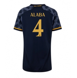 Strój piłkarski Real Madrid David Alaba #4 Koszulka Wyjazdowej damskie 2023-24 Krótki Rękaw