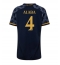 Strój piłkarski Real Madrid David Alaba #4 Koszulka Wyjazdowej damskie 2023-24 Krótki Rękaw