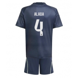 Strój piłkarski Real Madrid David Alaba #4 Koszulka Wyjazdowej dziecięce 2025-26 Krótki Rękaw (+ Krótkie spodenki)