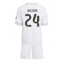 Strój piłkarski Real Madrid Dean Huijsen #24 Koszulka Podstawowej dziecięce 2025-26 Krótki Rękaw (+ Krótkie spodenki)