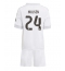 Strój piłkarski Real Madrid Dean Huijsen #24 Koszulka Podstawowej dziecięce 2025-26 Krótki Rękaw (+ Krótkie spodenki)