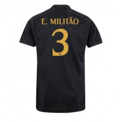 Strój piłkarski Real Madrid Eder Militao #3 Koszulka Trzeciej 2023-24 Krótki Rękaw