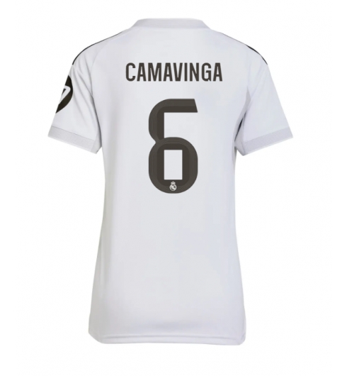 Strój piłkarski Real Madrid Eduardo Camavinga #6 Koszulka Podstawowej damskie 2025-26 Krótki Rękaw Strój piłkarski Real Madrid Eduardo Camavinga #6 Koszulka Podstawowej damskie 2025-26 Krótki Rękaw