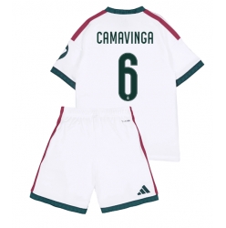 Strój piłkarski Real Madrid Eduardo Camavinga #6 Koszulka Podstawowej dziecięce 2026-27 Krótki Rękaw (+ Krótkie spodenki)