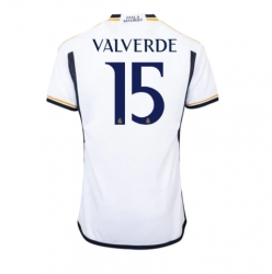 Strój piłkarski Real Madrid Federico Valverde #15 Koszulka Podstawowej 2023-24 Krótki Rękaw